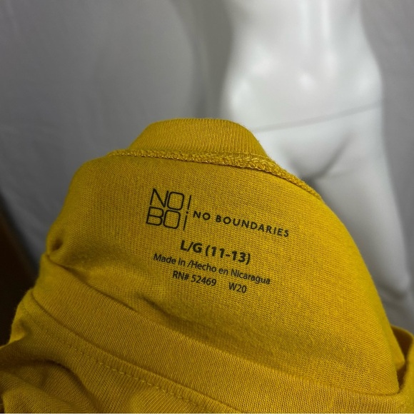 No Boundaries Long Sleeve Scoop Neck Mustard Tee - Picture 5 of 7